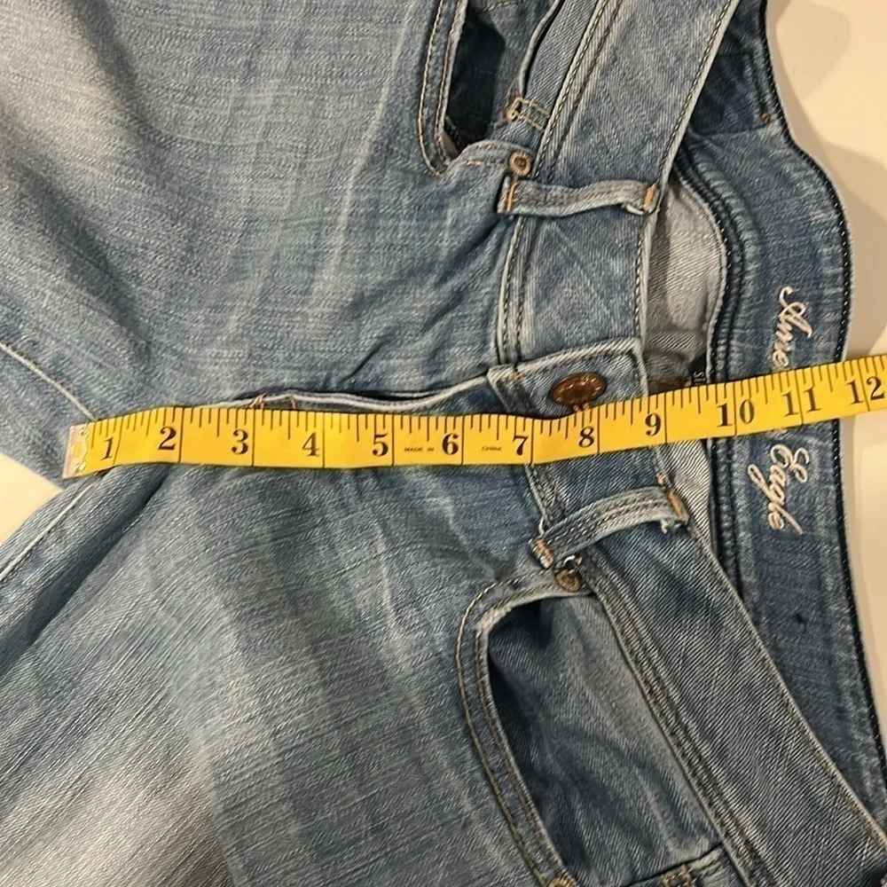 AMERICAN EAGLE STRETCH SLIM BOOT CUT 5 Pocket Woman’s Jeans Size 8 long - Picture 8 of 12